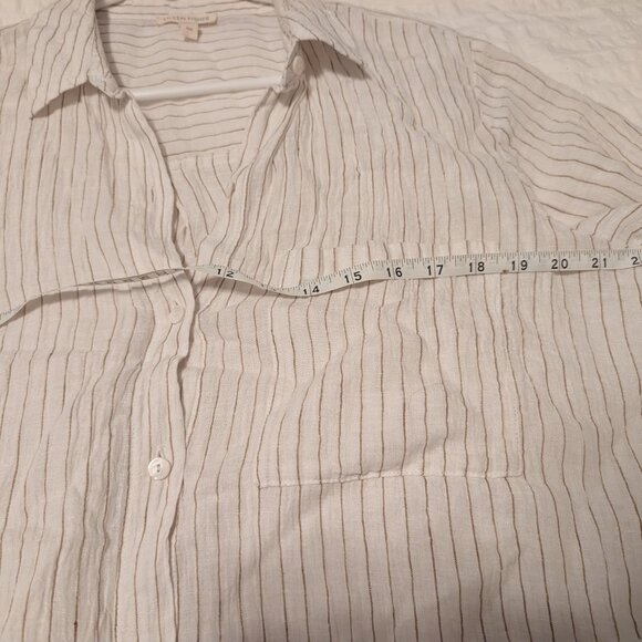 Eileen Fisher puckered organic linen shirtdress Medium - Picture 5 of 8